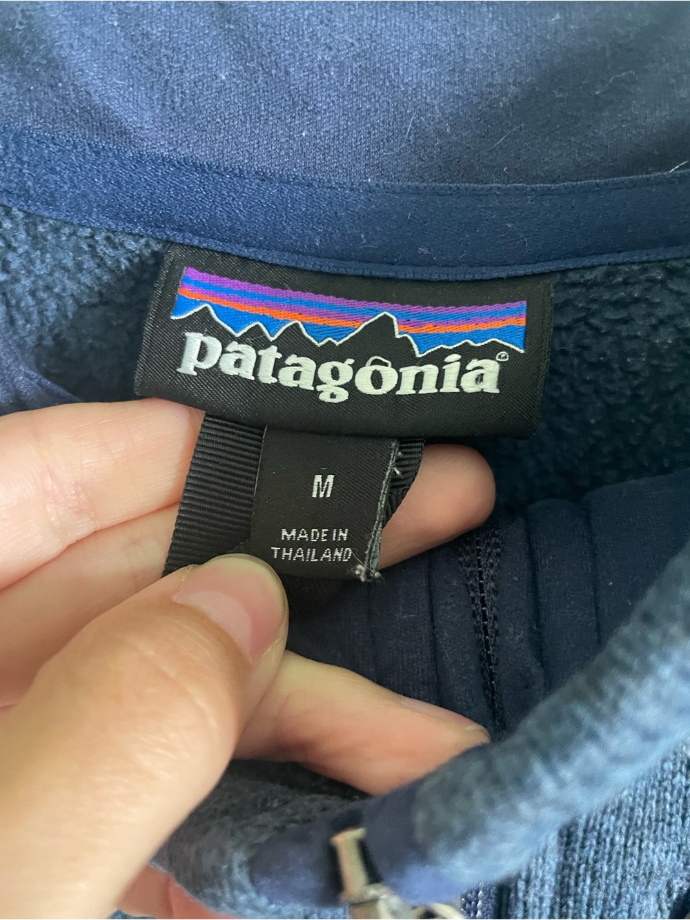 Patagonia Men's Dark Blue Half-Zip Fleece Pullover - Picture 3 of 3